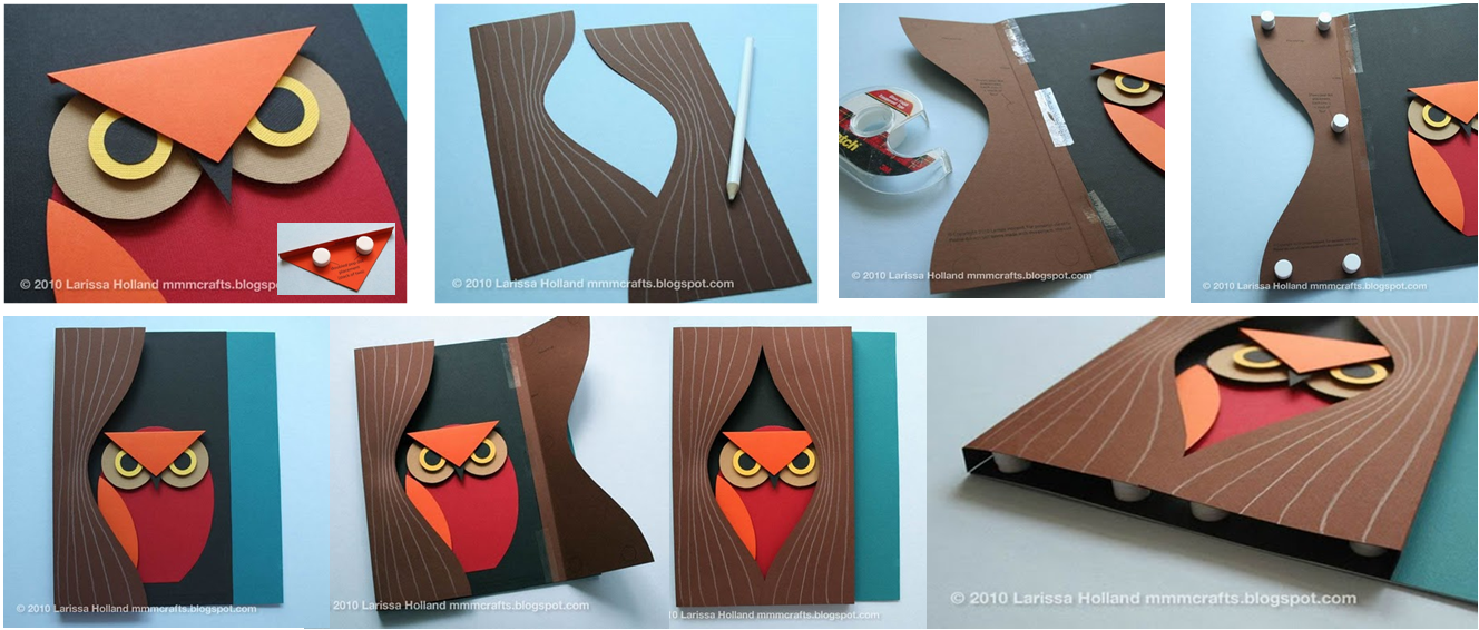 Buho Papel2 - 3d Paper Art (1328x566), Png Download
