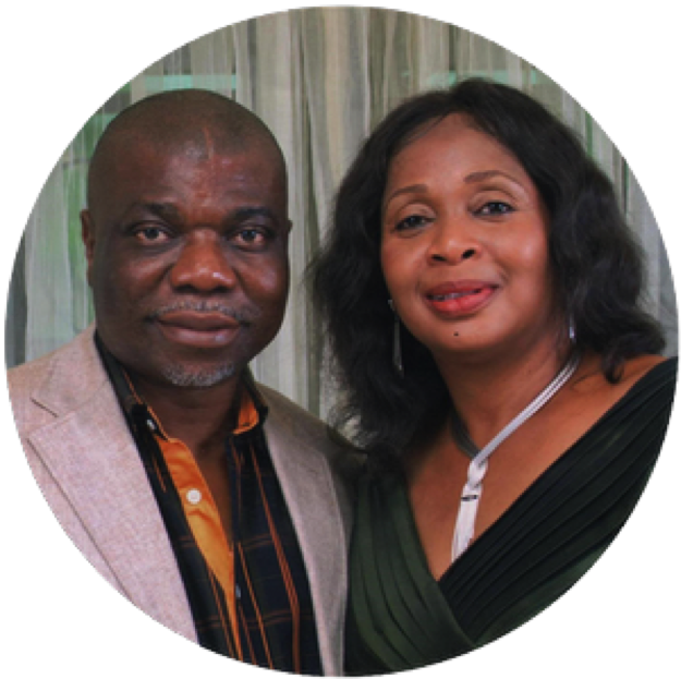 Lanre Ope And Wife - Family (625x623), Png Download