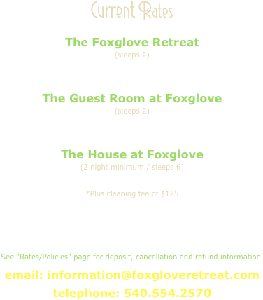 Current Rates The Foxglove Retreat $260 A Night Fo - C2i (444x440), Png Download