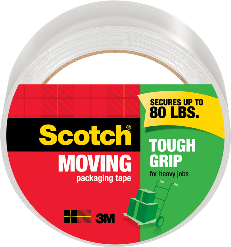 Scotch® Tough Grip Moving Packaging Tape 48 Mm X 50 - Scotch Packing Tape (850x850), Png Download