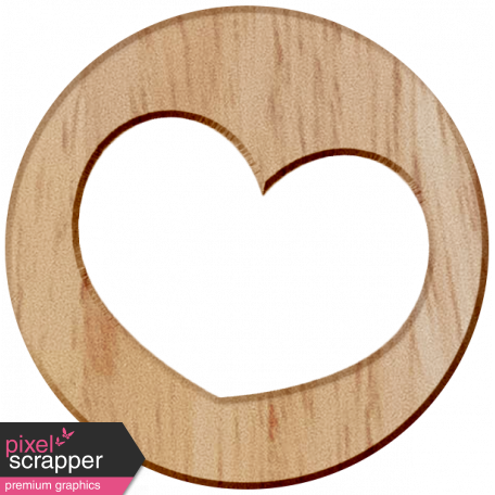 Wooden Heart - City Bicycle - Digital Scrapbooking (456x456), Png Download