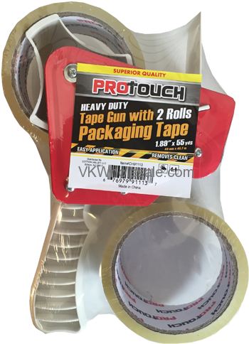 Heavy Duty Tape Gun With 2 Rolls Packaging Tape Wholesale - Label (500x500), Png Download