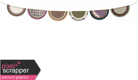 Autumn Day - Shadowed Bunting - Digital Scrapbooking (456x456), Png Download