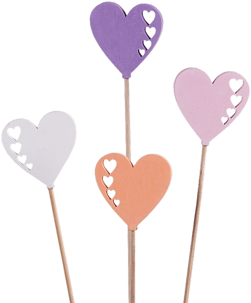 25"wood Heart Pck 4 Asst • - Heart (500x611), Png Download