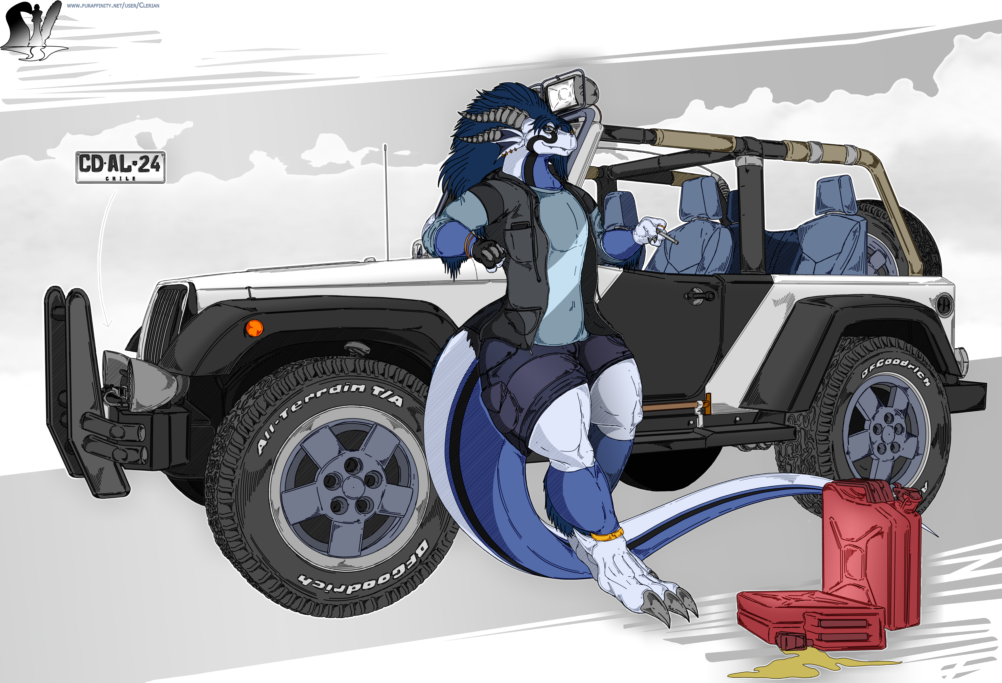 White Dragon And White Sand - Jeep (3500x2386), Png Download