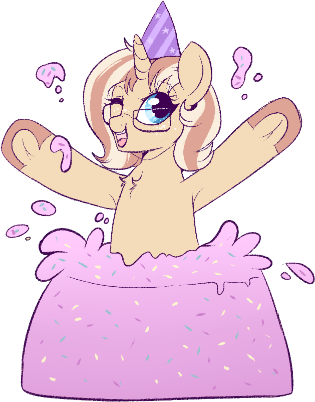 Lulubell, Birthday, Cake, Food, Frosting, Icing, Jumping - Cartoon (700x840), Png Download