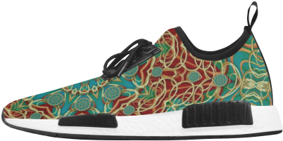 The Wooden Heart Mandala,giving Calm Women's Draco - Wolf Pattern Men’s Draco Running Shoes (500x500), Png Download