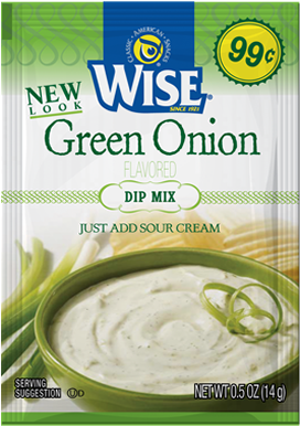 Green Onion Dip Mix - Wise Onion Dip (317x427), Png Download
