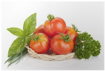 Ripe Tomatoes, Basil, Parsley Green Onion Poster • - Parsley (400x400), Png Download