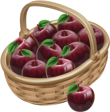 Apple Art, Red Apple, Apple Illustration, Apple Stock, - Cesta De Manzanas Png (500x425), Png Download