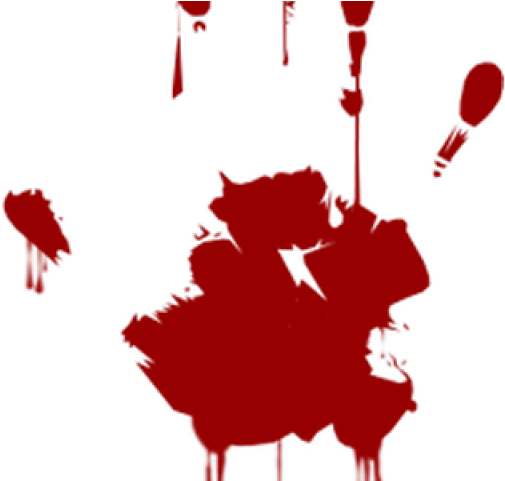 Handprint Clipart Transparent Background - Blood Hand (640x480), Png Download