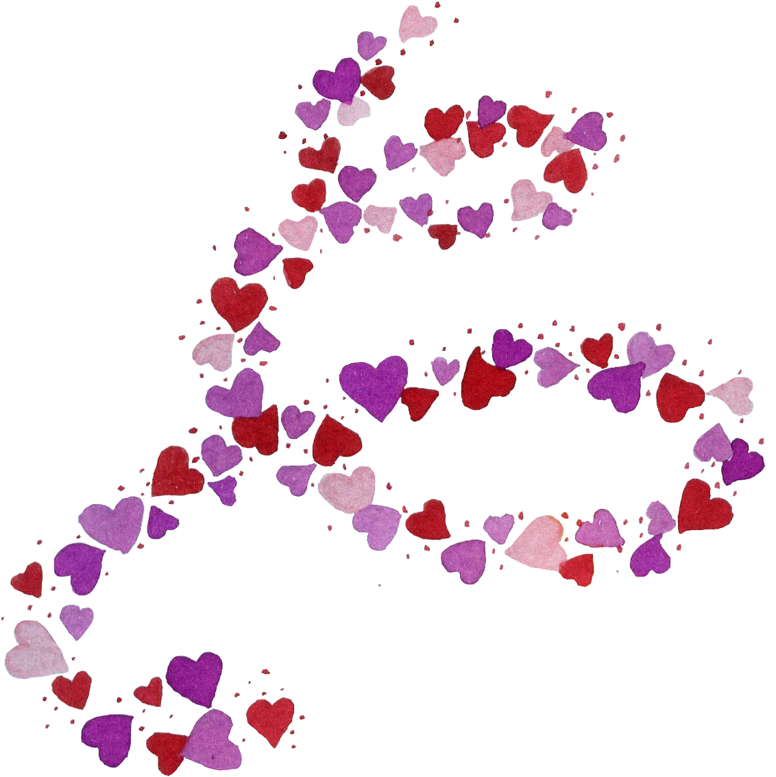 Guirnalda-corazones - Illustration (1232x1204), Png Download