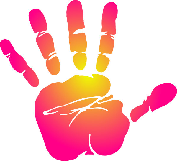 Handprint Clipart Transparent - Hand Print Clip Art Png (600x546), Png Download