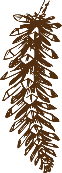 Pinecone Svg Clip Arts 216 X 598 Px (216x598), Png Download