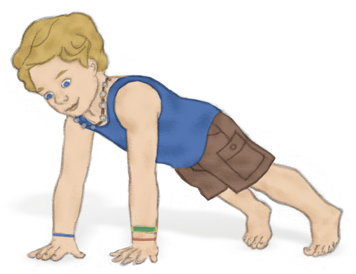 Pose To Help Children Calm Angry Feelings - Plank Kids Yoga (800x610), Png Download