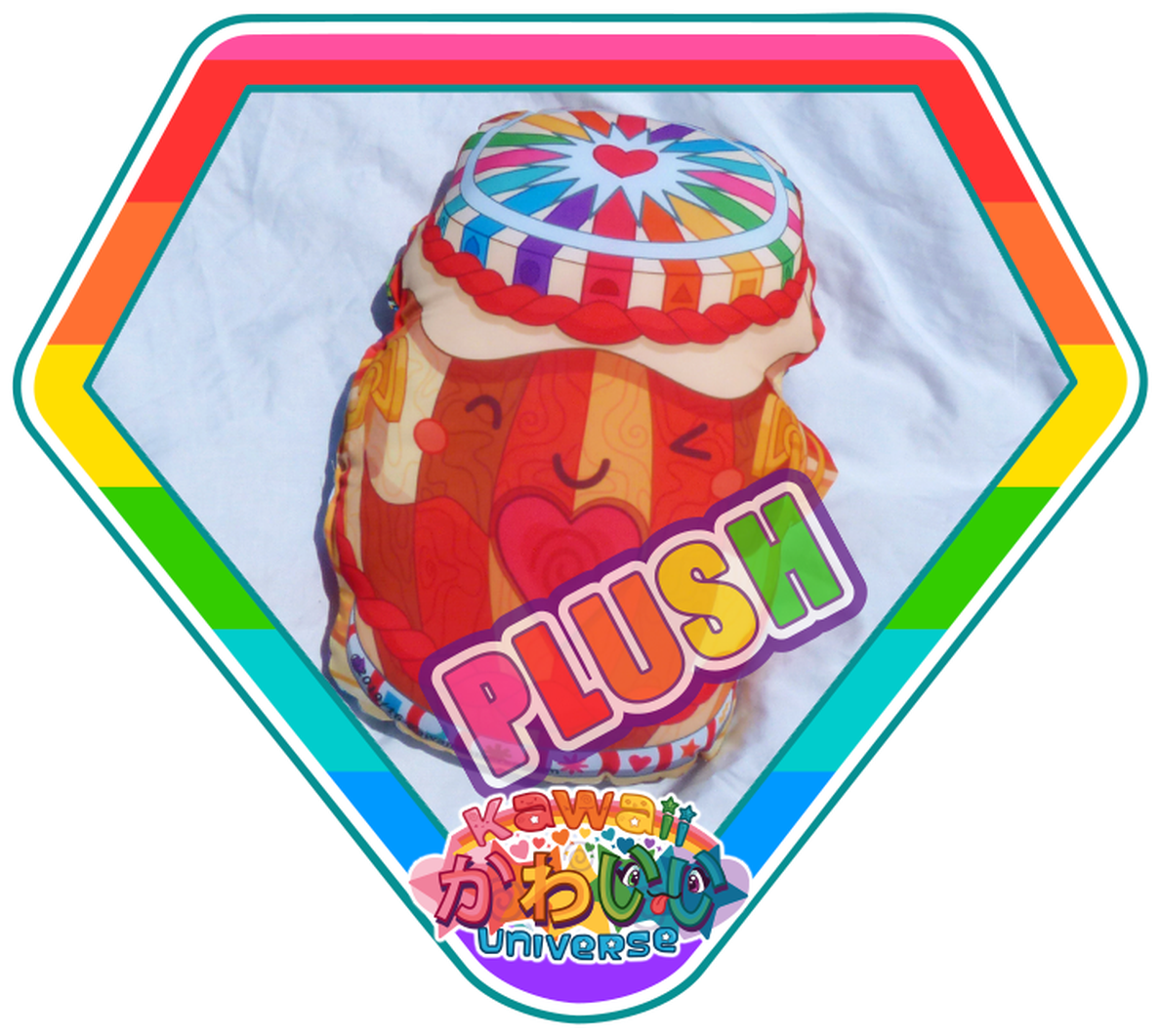 Cute Rainbow Taiko Drum Plush - Nene (1292x1292), Png Download