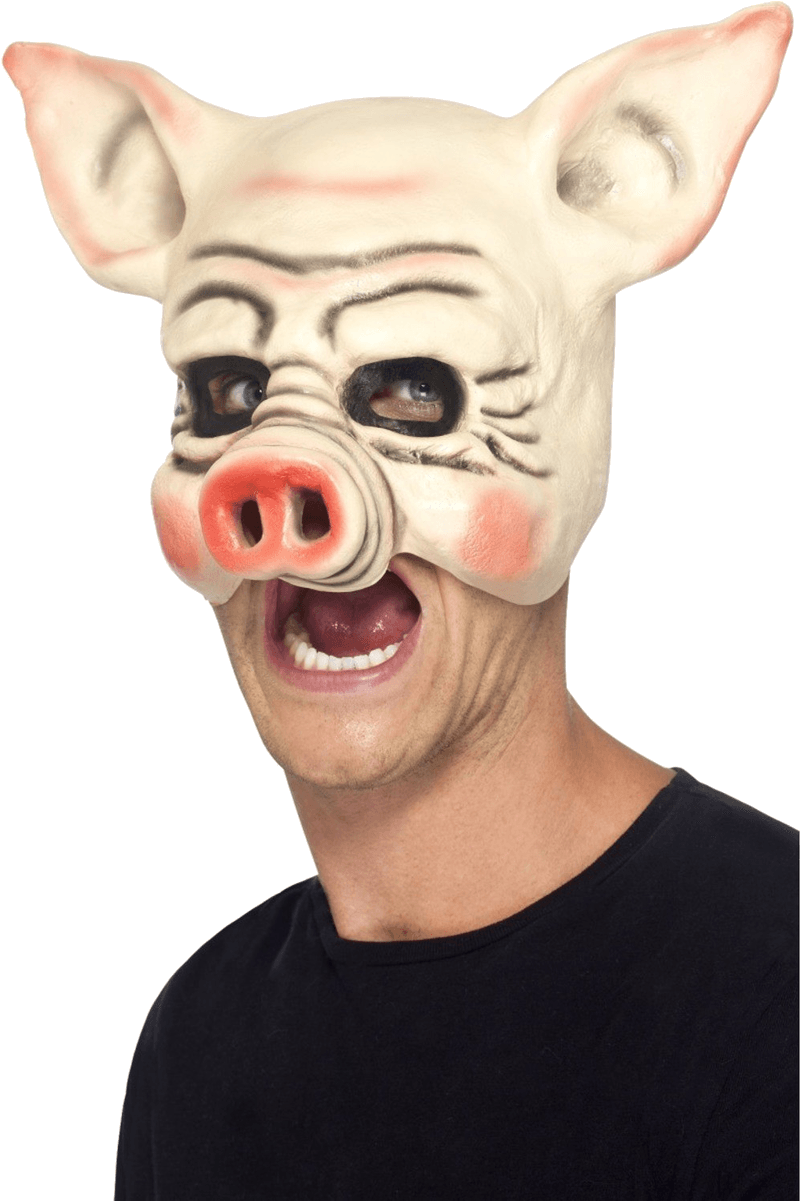 Pig Mask, Latex Half Overhead Mask (799x1266), Png Download