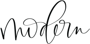 Modern Calligraphy Design - Design (400x317), Png Download