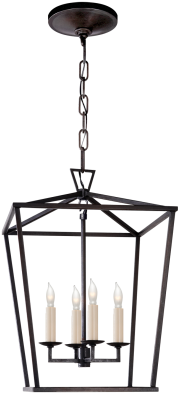 Darlana Small Lantern In Aged Iron - Visual Comfort Chc2164ai E.f. Chapman Darlana Foyer (398x597), Png Download