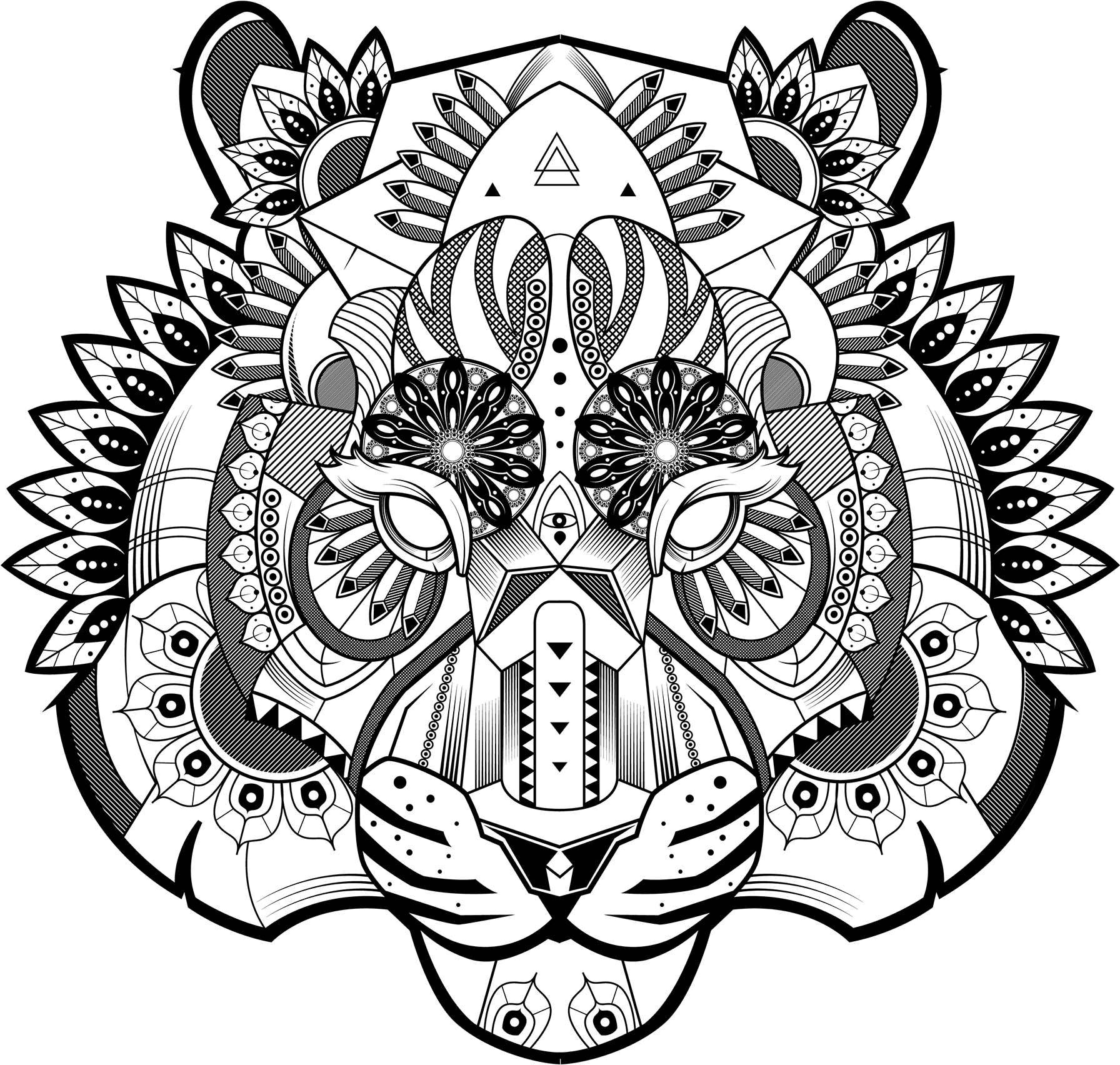 The Tiger Spirit Animal Symbolizes Primal Instincts, - Portable Network Graphics (1920x1920), Png Download