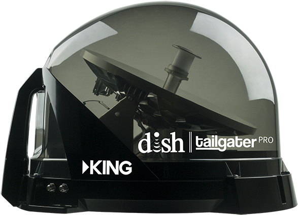 King Vq4900 Tailgater Pro Translucent Premium Satellite - King Tailgater Satellite Tv Antenna (vq2500) (600x438), Png Download
