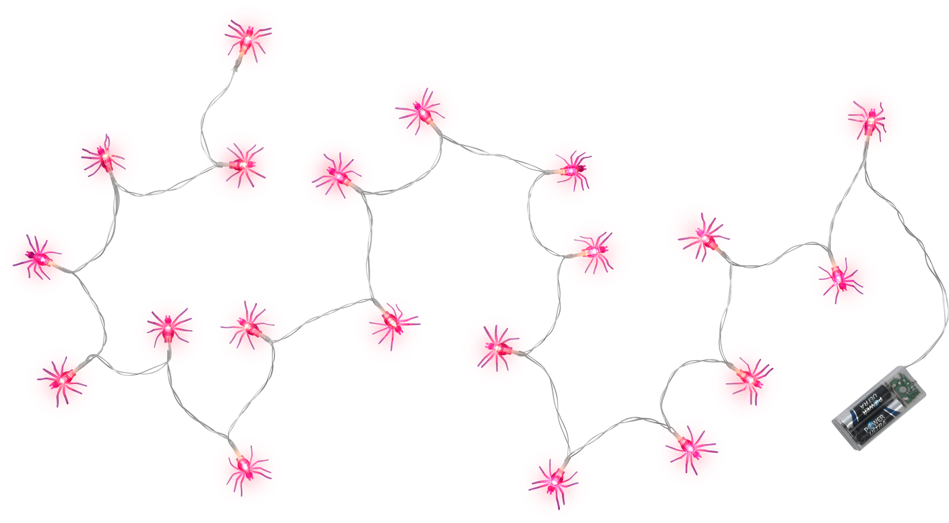 20 Led Halloween Garland, Spider, , Large - 20 Led Halloween Garland, Spider (2048x1365), Png Download
