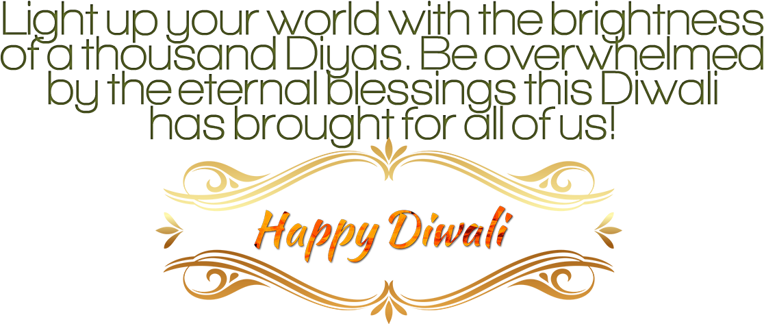 Diwali Wishes Png Transparent File - Portable Network Graphics (1154x501), Png Download