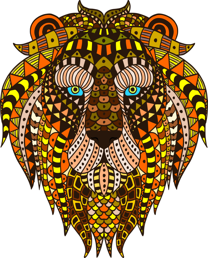 Clipart Resolution 802*995 - Mandalas De Leon A Color (802x995), Png Download