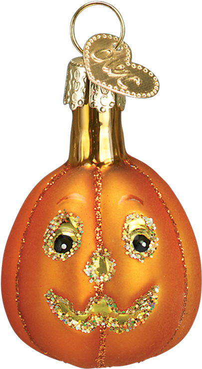 Mini Glass Jack O Lantern Ornament - Old World Christmas 12 Pc Mini Halloween Ornament Set (1000x1000), Png Download