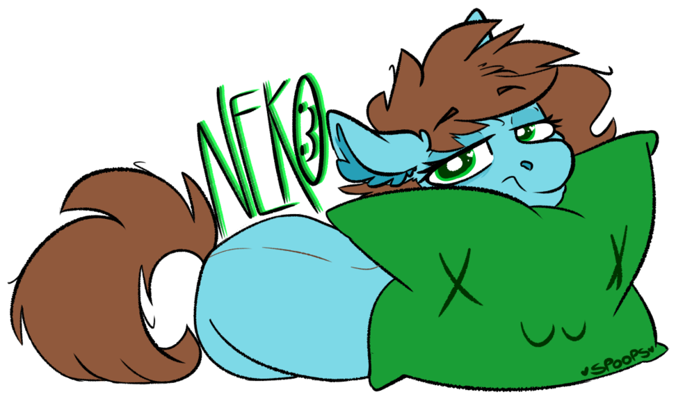 Spoopygander, Bedroom Eyes, Cute, Female, Laying Down, - Cartoon (1280x757), Png Download