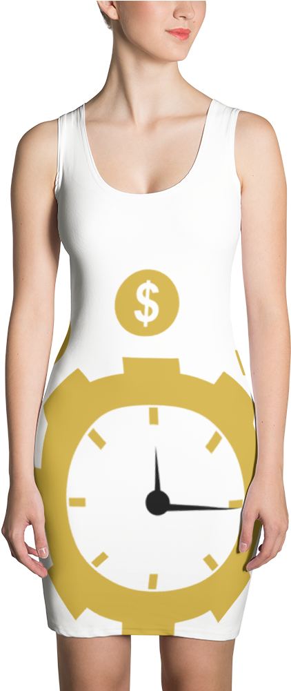 Time Is Money Sublimation Cut & Sew Dress - United States Map Dress (1000x1000), Png Download