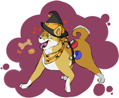 Jpg Freeuse Stock Shiba Inu Halloween Treats - Dog (413x340), Png Download