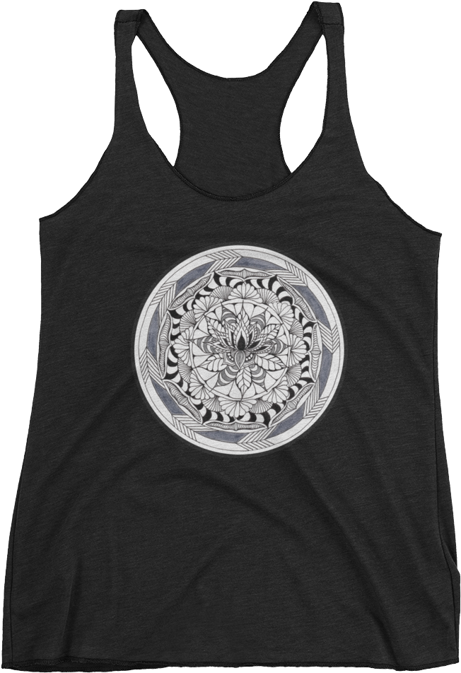 Racerback Zentangle Tank Tops - No Force More Powerful ** Womens Tank ** Girl Power (1000x1000), Png Download