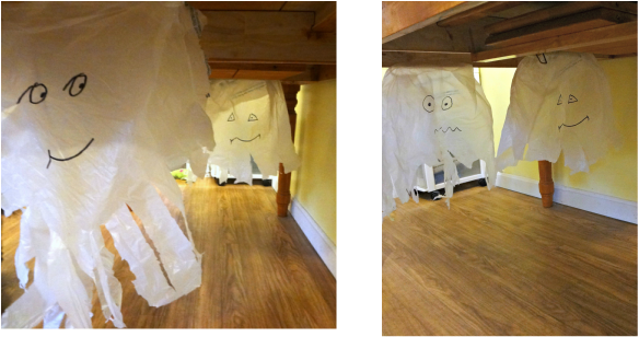 Download Paper Bag Ghosts Halloween Upcycled Decoration - Paper Bag