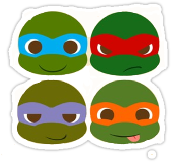 Teenage Mutant Ninja Turtles Faces - Kawaii Teenage Mutant Ninja Turtles (375x360), Png Download