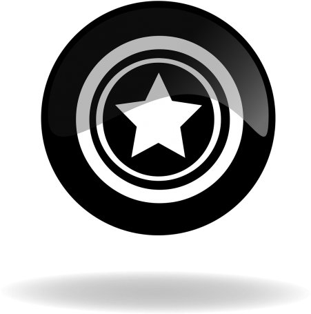 Star,star Button,star Black Button,button,icon,white - ดาว Logo (500x518), Png Download