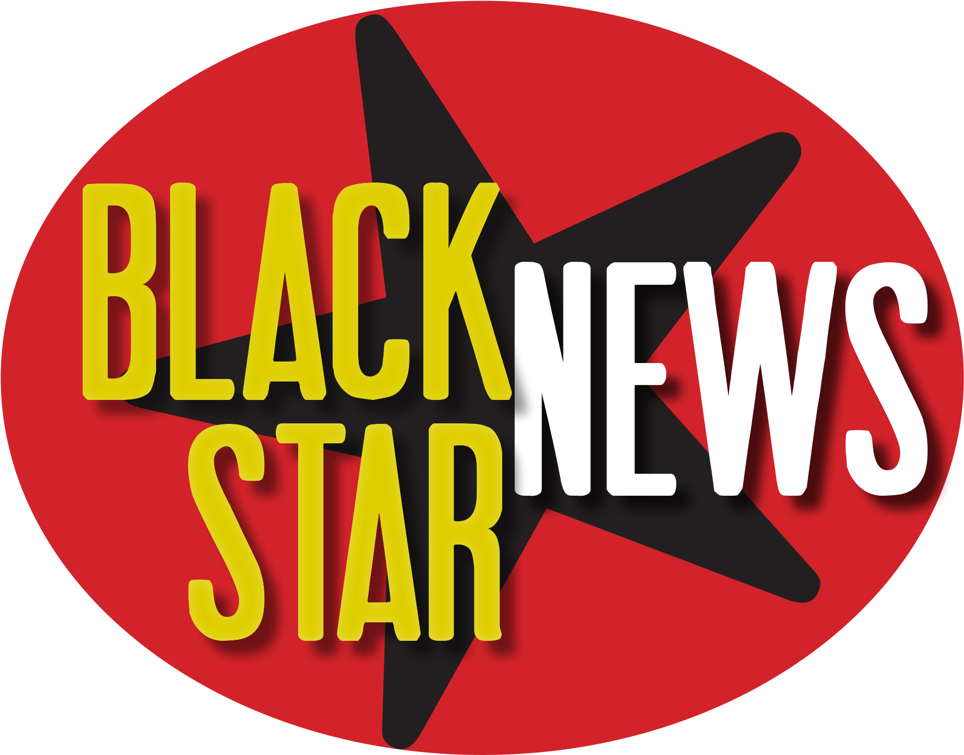 Black Star News Button - Graphic Design (3214x3249), Png Download