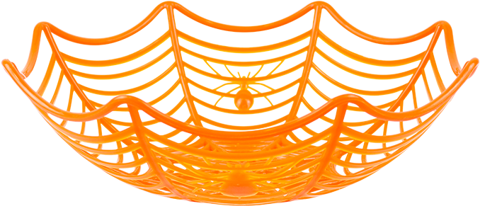 Halloween Cobweb Party Basket 25cm - Halloween Trick Or Treat Party Cobweb Baskets (800x620), Png Download