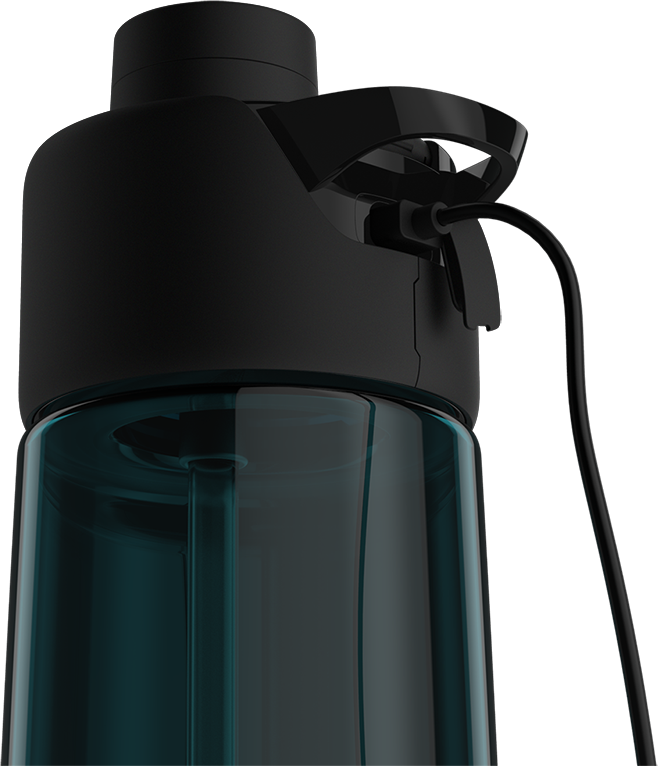 Single Charge Lasts 25 Days - Drinks Bottle G1206 G1206 Moikit Grey (658x766), Png Download