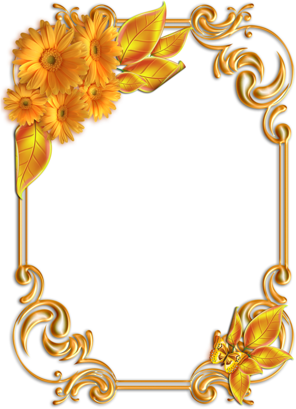 Фото, Автор Bzikolya На Яндекс - Golden Cartoon Border (600x800), Png Download