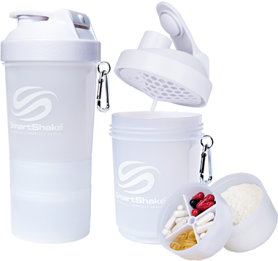 Smartshake 600ml Neon White Shaker (557x600), Png Download