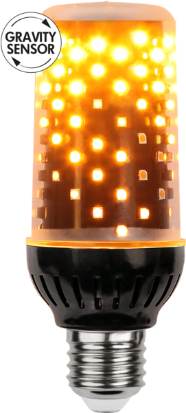 Led Lamp E27 T45 Flame Lamp - Flamelamp (600x600), Png Download