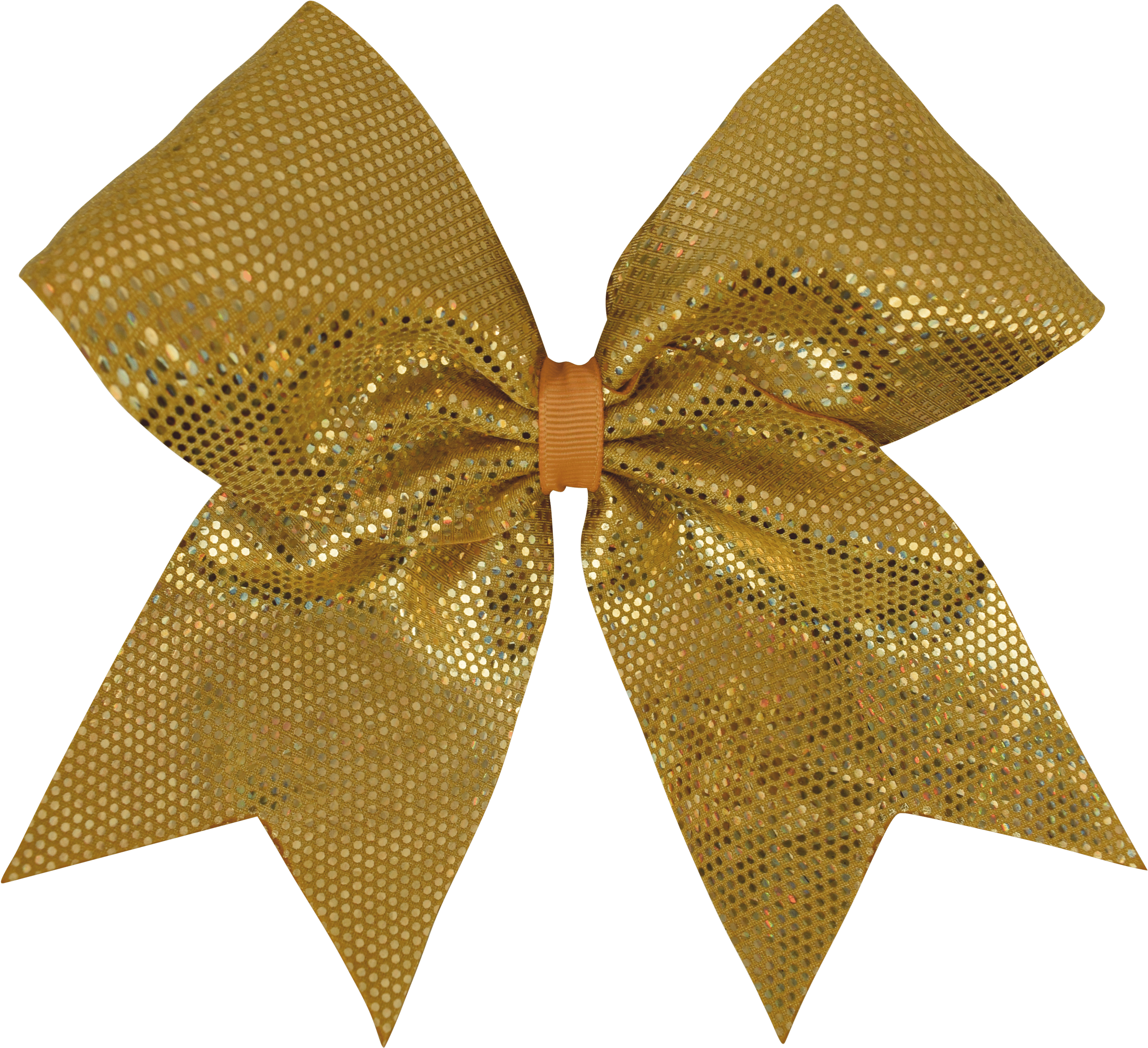 Gold Dotted Sparkle I Love Cheer® Hair Bow - Cintas De Cheer Png (4000x4000), Png Download