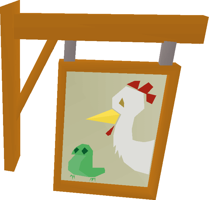 Toad And Chicken Sign - Chicken (691x663), Png Download