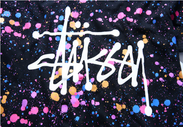 Stussy Color Ink Spots T-shirt - Stussy Color Ink Hoodie (600x600), Png Download
