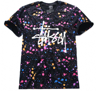 Stussy Color Ink Spots T-shirt - Stüssy, Inc. (600x315), Png Download
