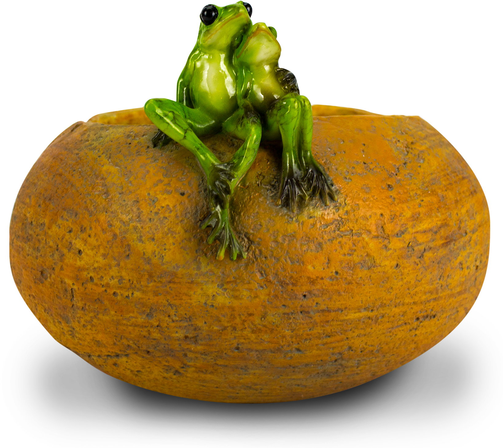 Bella 6" Two Frogs Planter (1650x1500), Png Download