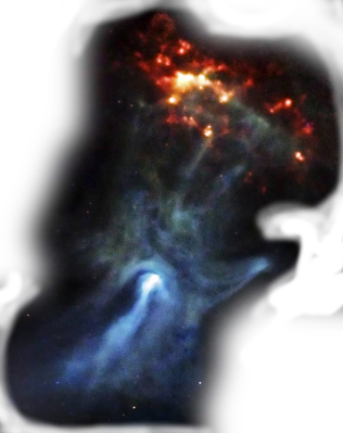 Hands Of God Nebula (316x399), Png Download