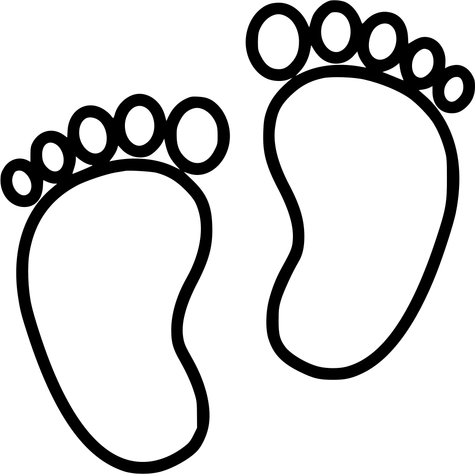 Baby Footprint Comments - Iconfinder (981x978), Png Download