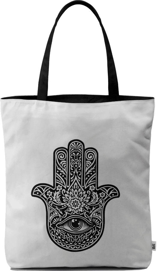 Dailyobjects Hamsa The Hand Of God Carry-all Bag Buy - Talk To The Hamsa Art Print - Mini (523x900), Png Download